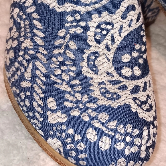Blue Paisley Ankle Boots Size 9 - Picture 9 of 10